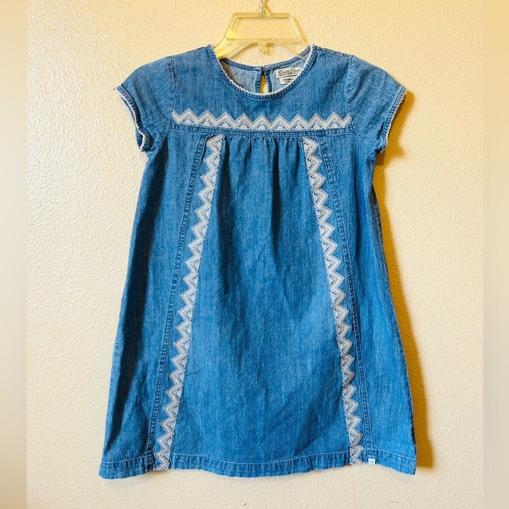 Lucky Brand- Tribal Embroidery Chambray Dress-M